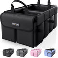 Trunk Organizer for Car and SUV - Large-Capacity Car Organizer with Multiple Compartments, Foldable Car Organization for Car Accessories, Tools, Sundries, Black
