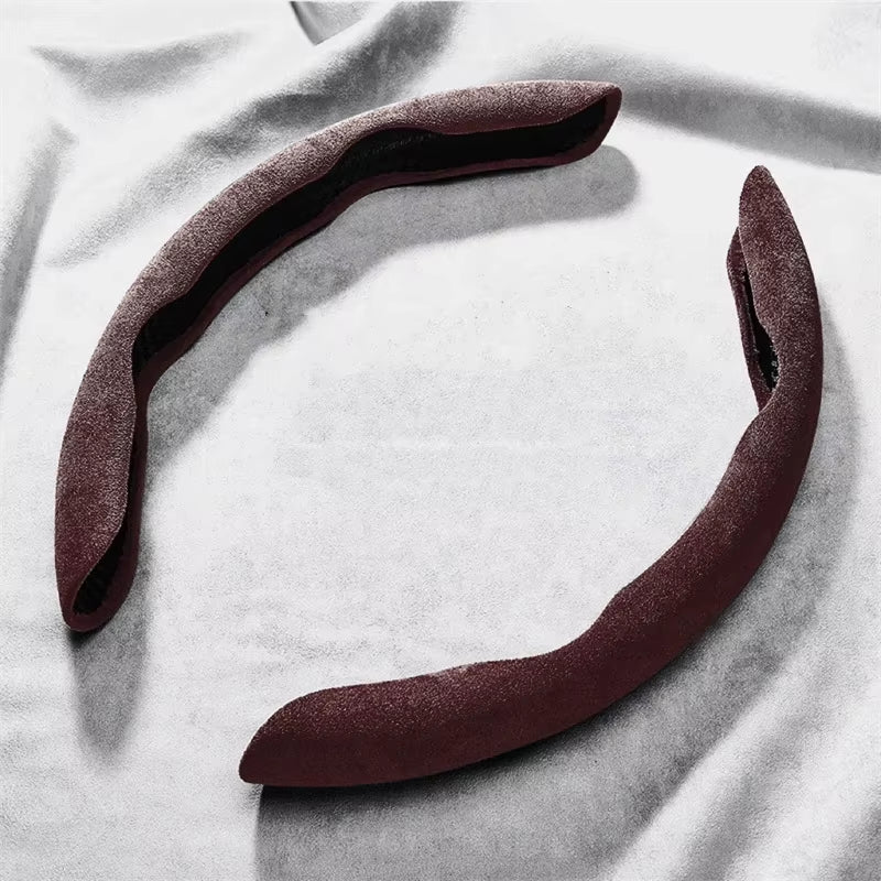 Suede Universal 38CM Car Steering Wheel Booster Cover Non-Slip Auto Interior Steer Protector Decoration Accessories