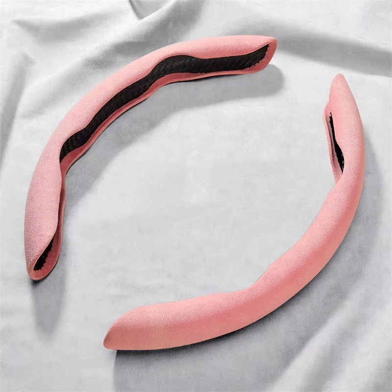 Suede Universal 38CM Car Steering Wheel Booster Cover Non-Slip Auto Interior Steer Protector Decoration Accessories